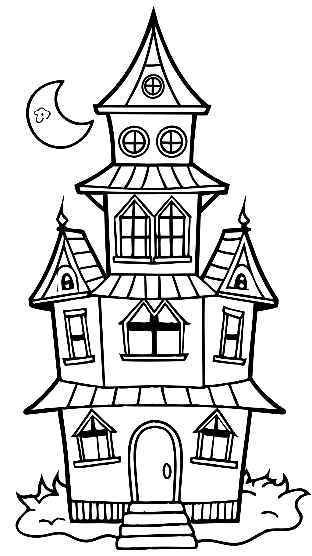 coloriages de maison monstre